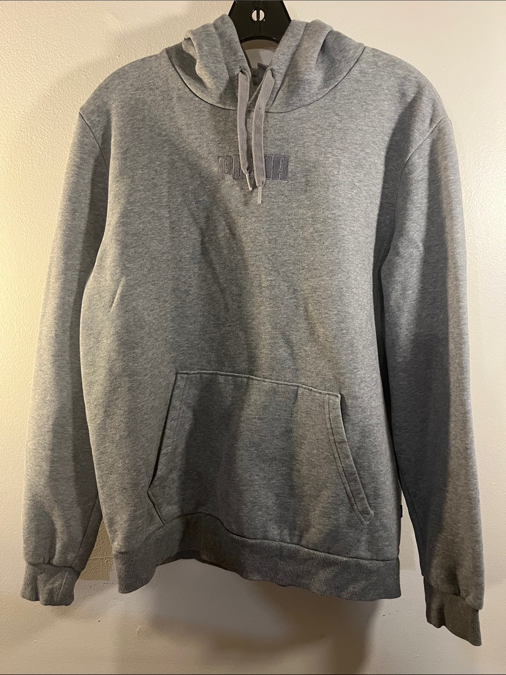 Puma Gray Pullover Hoodie with Front Pocket